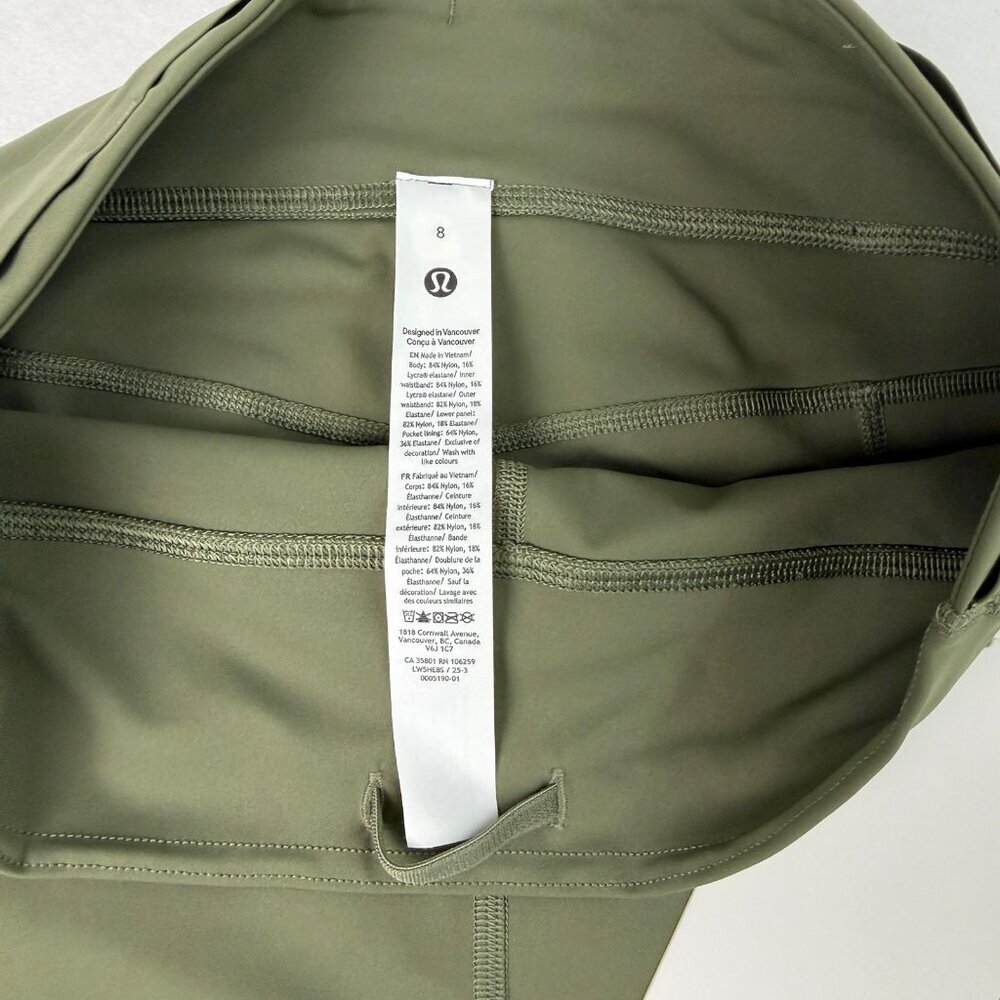 Lululemon Fast and Free HR Tight 25” Light Green Women’s 8 NWT Running Leggings - Picture 9 of 14